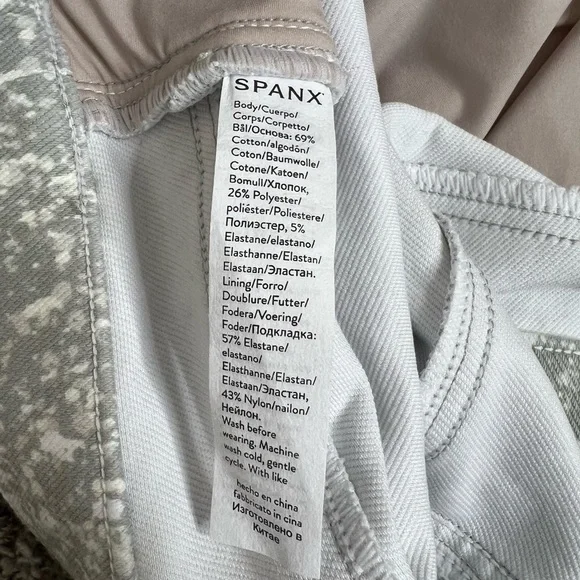 Spanx Jean-ish In Speckled Grey Leggings Pants - Picture 12 of 16